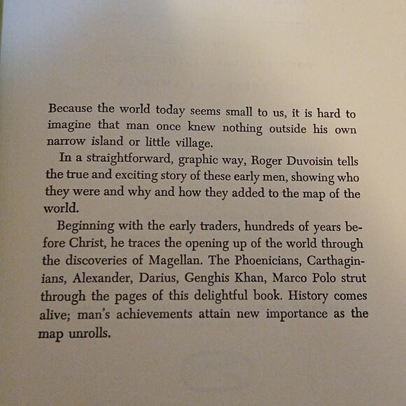 They put out to see the story of the map by Roger Duvoisin 1944 library binding - Picture 2 of 10